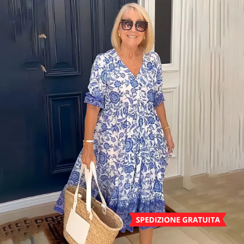 ALEXIA™ | ABITO BOHEMIEN CON SCOLLO A V